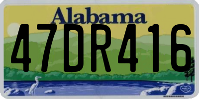 AL license plate 47DR416