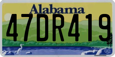 AL license plate 47DR419