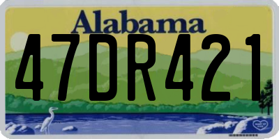 AL license plate 47DR421