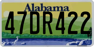AL license plate 47DR422