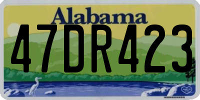AL license plate 47DR423
