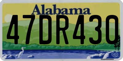 AL license plate 47DR430