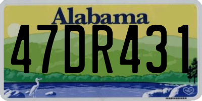 AL license plate 47DR431