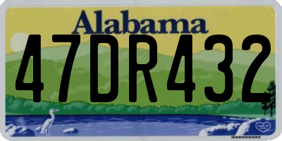 AL license plate 47DR432