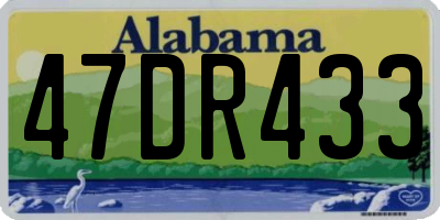 AL license plate 47DR433