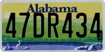 AL license plate 47DR434