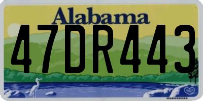 AL license plate 47DR443