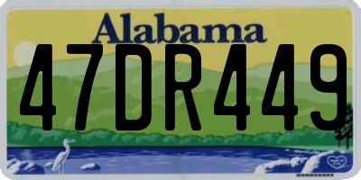 AL license plate 47DR449