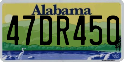 AL license plate 47DR450
