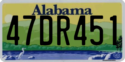 AL license plate 47DR451