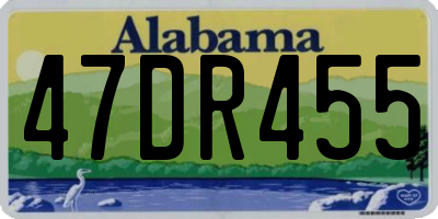 AL license plate 47DR455
