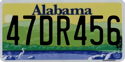 AL license plate 47DR456