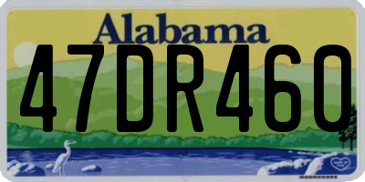 AL license plate 47DR460