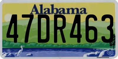 AL license plate 47DR463