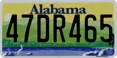 AL license plate 47DR465