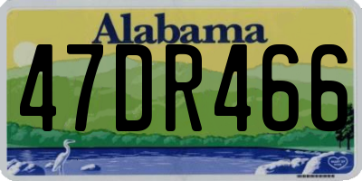 AL license plate 47DR466