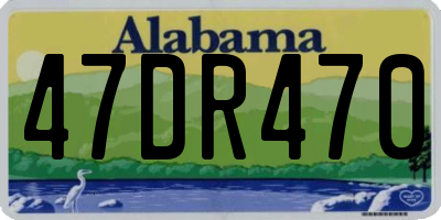 AL license plate 47DR470