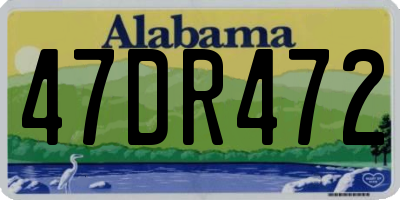 AL license plate 47DR472