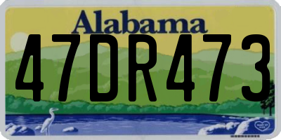 AL license plate 47DR473