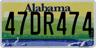 AL license plate 47DR474