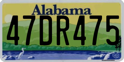 AL license plate 47DR475
