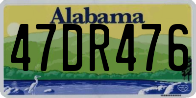 AL license plate 47DR476