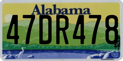 AL license plate 47DR478