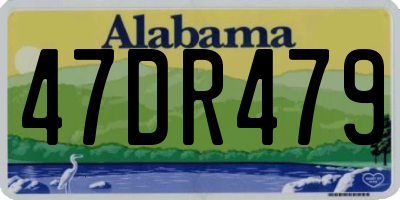 AL license plate 47DR479