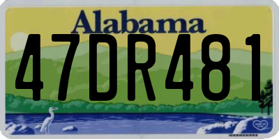 AL license plate 47DR481
