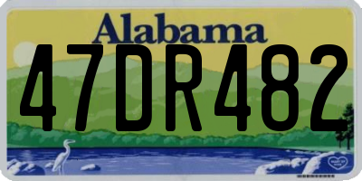 AL license plate 47DR482