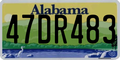 AL license plate 47DR483