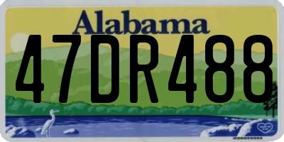 AL license plate 47DR488
