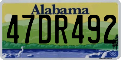 AL license plate 47DR492