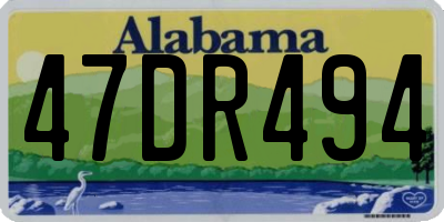 AL license plate 47DR494