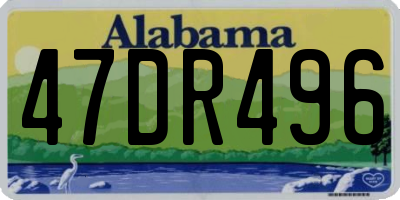 AL license plate 47DR496