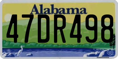AL license plate 47DR498