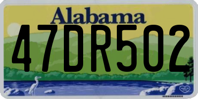 AL license plate 47DR502