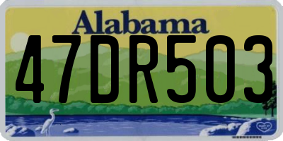 AL license plate 47DR503