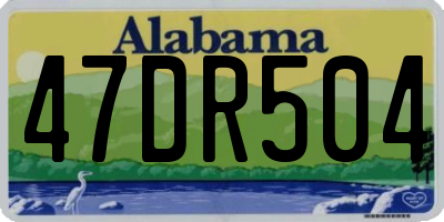 AL license plate 47DR504