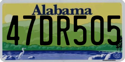 AL license plate 47DR505