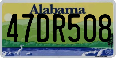 AL license plate 47DR508