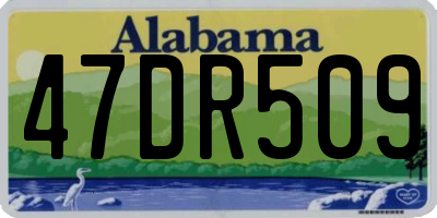 AL license plate 47DR509