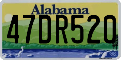 AL license plate 47DR520
