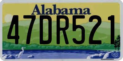 AL license plate 47DR521