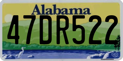 AL license plate 47DR522