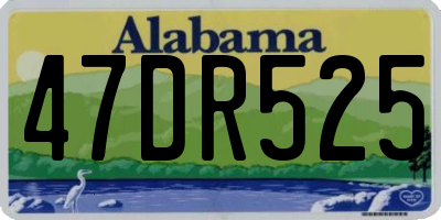 AL license plate 47DR525