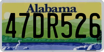 AL license plate 47DR526