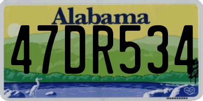 AL license plate 47DR534