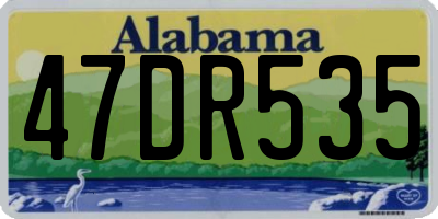 AL license plate 47DR535