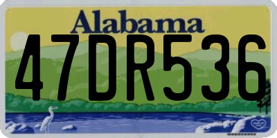 AL license plate 47DR536